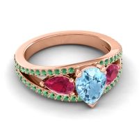 Modern Pave Pear Vatama Ring