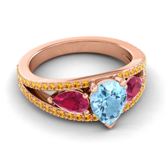 Modern Pave Pear Vatama Ring