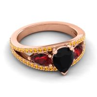 Modern Pave Pear Vatama Ring