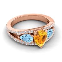 Modern Pave Pear Vatama Ring