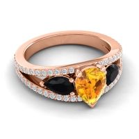 Modern Pave Pear Vatama Ring