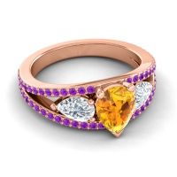 Modern Pave Pear Vatama Ring