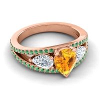 Modern Pave Pear Vatama Ring