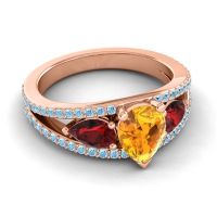 Modern Pave Pear Vatama Ring