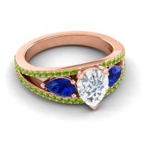 Modern Pave Pear Vatama Ring