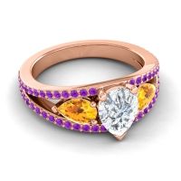 Modern Pave Pear Vatama Ring