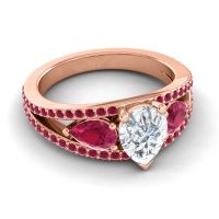 Modern Pave Pear Vatama Ring