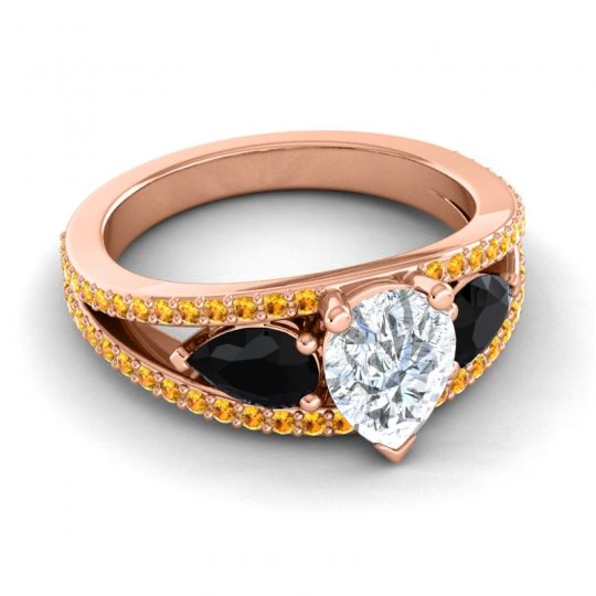 Modern Pave Pear Vatama Ring