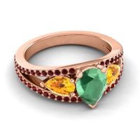 Modern Pave Pear Vatama Ring