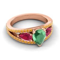 Modern Pave Pear Vatama Ring