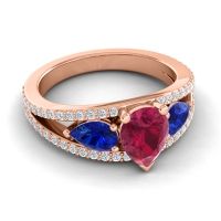 Modern Pave Pear Vatama Ring