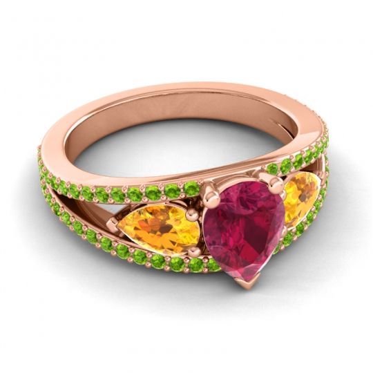 Modern Pave Pear Vatama Ring