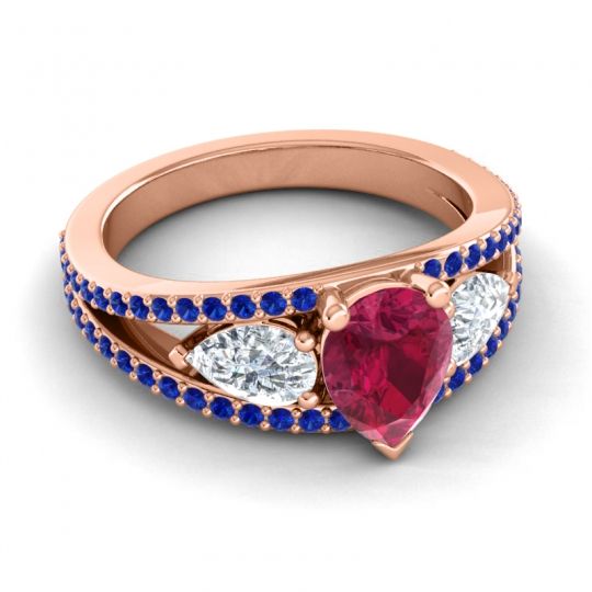 Modern Pave Pear Vatama Ring