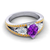 Modern Pave Pear Vatama Ring
