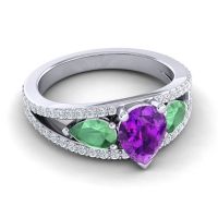 Modern Pave Pear Vatama Ring