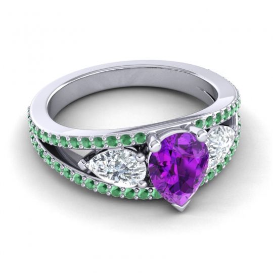 Modern Pave Pear Vatama Ring