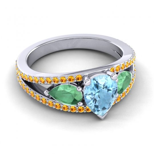 Modern Pave Pear Vatama Ring