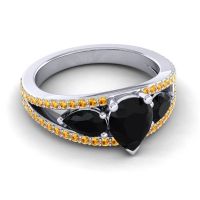 Modern Pave Pear Vatama Ring