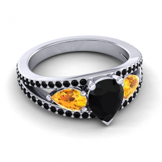 Modern Pave Pear Vatama Ring