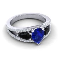 Modern Pave Pear Vatama Ring