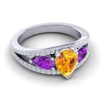 Modern Pave Pear Vatama Ring