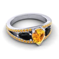 Modern Pave Pear Vatama Ring