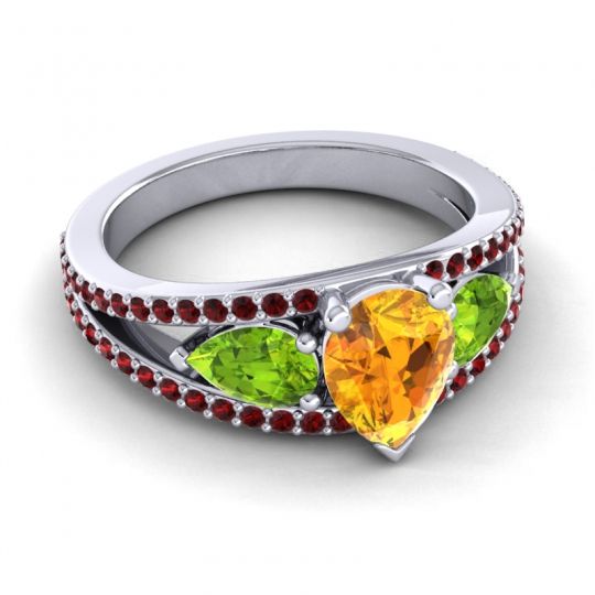 Modern Pave Pear Vatama Ring
