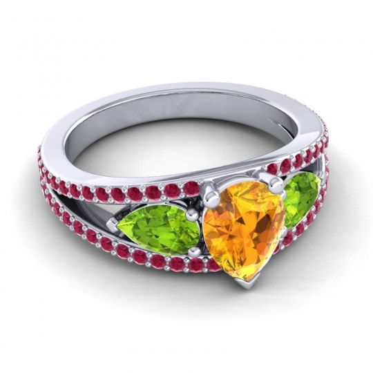 Modern Pave Pear Vatama Ring