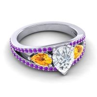 Modern Pave Pear Vatama Ring