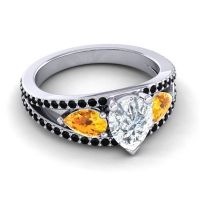 Modern Pave Pear Vatama Ring