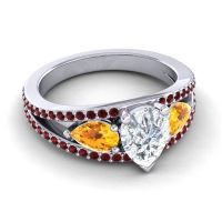 Modern Pave Pear Vatama Ring