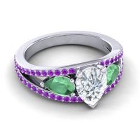 Modern Pave Pear Vatama Ring