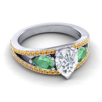 Modern Pave Pear Vatama Ring