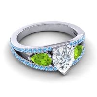 Modern Pave Pear Vatama Ring