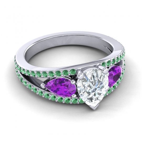 Modern Pave Pear Vatama Ring