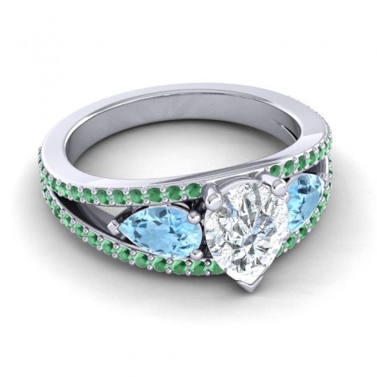 Modern Pave Pear Vatama Ring