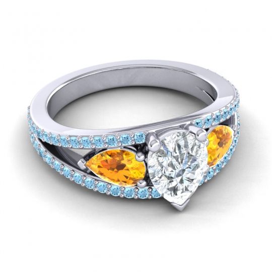 Modern Pave Pear Vatama Ring