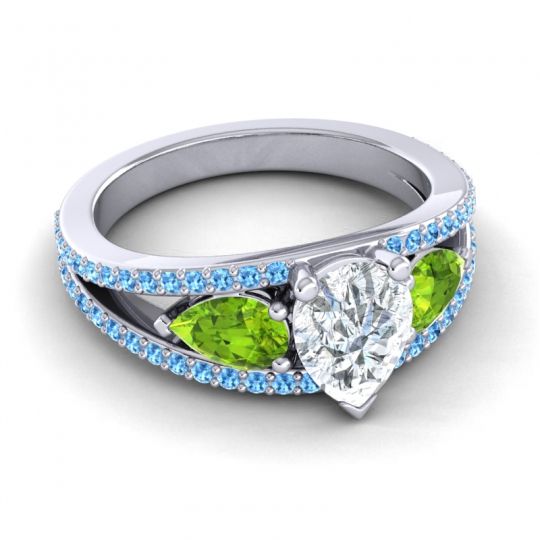 Modern Pave Pear Vatama Ring