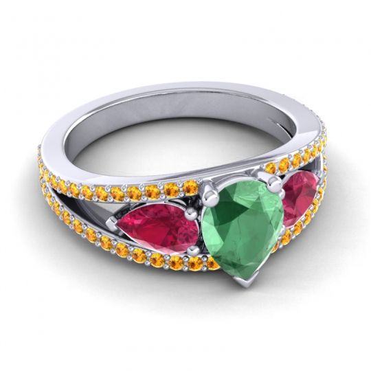 Modern Pave Pear Vatama Ring