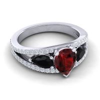 Modern Pave Pear Vatama Ring