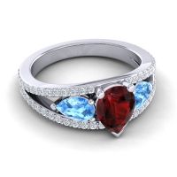 Modern Pave Pear Vatama Ring