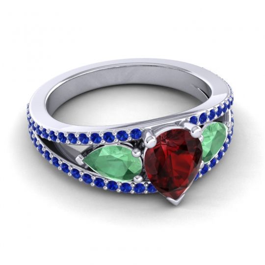 Modern Pave Pear Vatama Ring