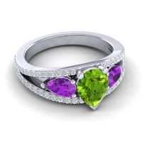 Modern Pave Pear Vatama Ring