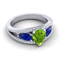 Modern Pave Pear Vatama Ring