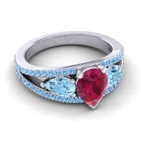 Modern Pave Pear Vatama Ring