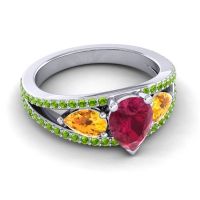 Modern Pave Pear Vatama Ring