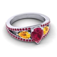 Modern Pave Pear Vatama Ring