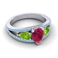 Modern Pave Pear Vatama Ring