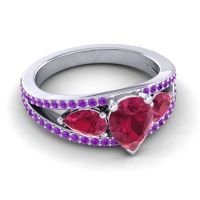 Modern Pave Pear Vatama Ring