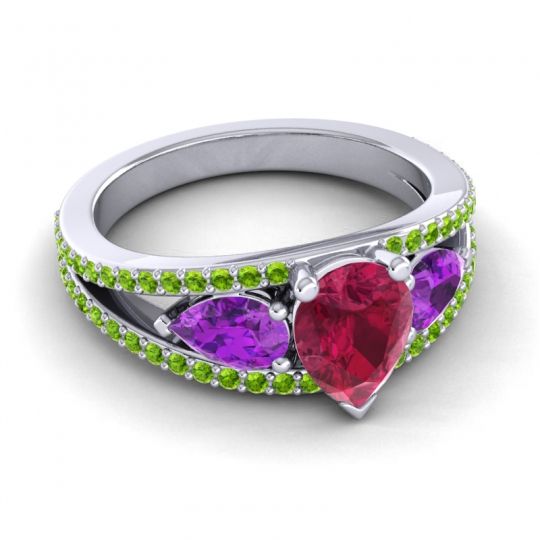 Modern Pave Pear Vatama Ring
